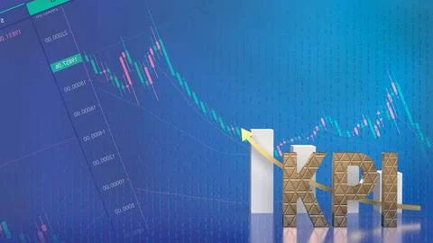 The KPI or Key Performance Indicator for Business concept 3d rendering イラスト素材