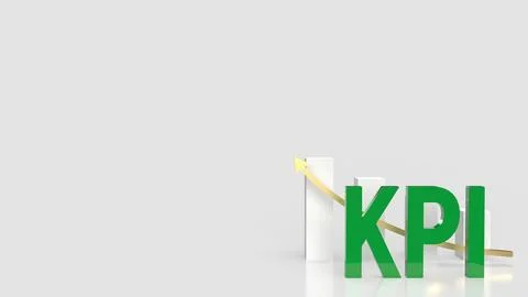 The KPI or Key Performance Indicator for Business concept 3d rendering Stock Illustration