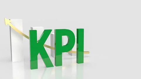 The KPI or Key Performance Indicator for Business concept 3d rendering 스톡 일러스트
