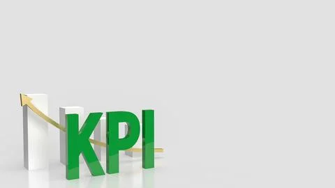 The KPI or Key Performance Indicator for Business concept 3d rendering Illustrazione stock