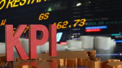 The KPI or Key Performance Indicator for Business concept 3d Rendering Illustrazione stock