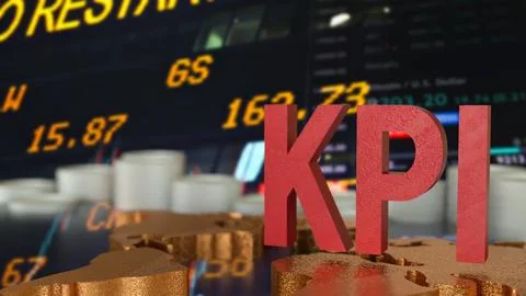 The KPI or Key Performance Indicator for Business concept 3d Rendering イラスト素材