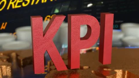 The KPI or Key Performance Indicator for Business concept 3d Rendering イラスト素材