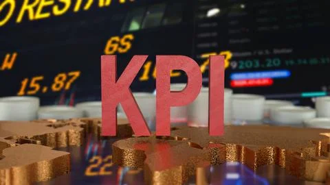 The KPI or Key Performance Indicator for Business concept 3d Rendering Stock Illustration