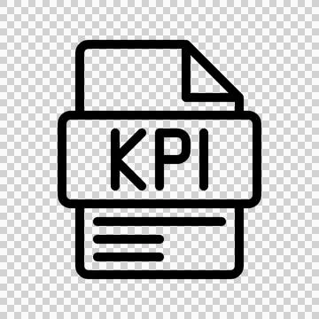 KPI Outline Icon. Key Performance Indicator Line icon representing KPI metrics Illustrazione stock