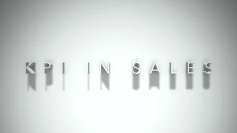 Kpi in sales 3D title animation white text on a white background Stock Footage 299380498