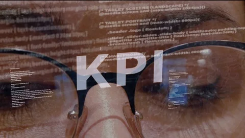 KPI text on background of developer Stock Footage 106252379
