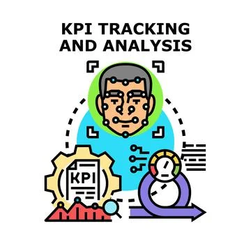 Kpi tracking and analysis concept illustration Stock Illustration