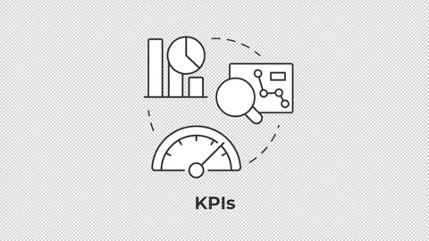 KPIs line concept icon animation 库存影片 337774077