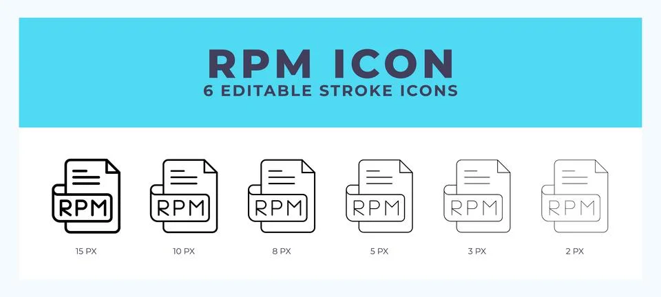 Kpm file line icon. Thin line. Bold line. Vector illustration. Illustrazione stock