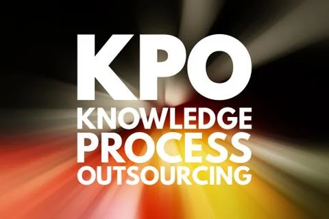 KPO - Knowledge Process Outsourcing acronym, business concept background Stock Illustration