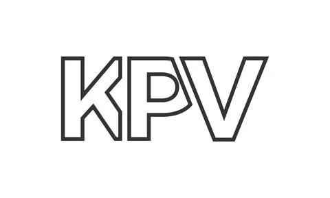 KPV logo design template with strong and modern bold text. Initial based ve.. Stock Illustration