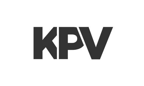 KPV logo design template with strong and modern bold text. Initial based ve.. 스톡 일러스트