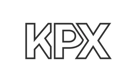 KPX logo design template with strong and modern bold text. Initial based ve.. 스톡 일러스트