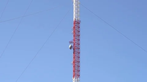 The KPXM Tower microwave dish Stock Footage 74607170
