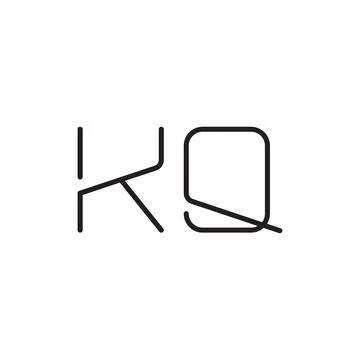 Kq initial letter vector logo icon Stock Illustration