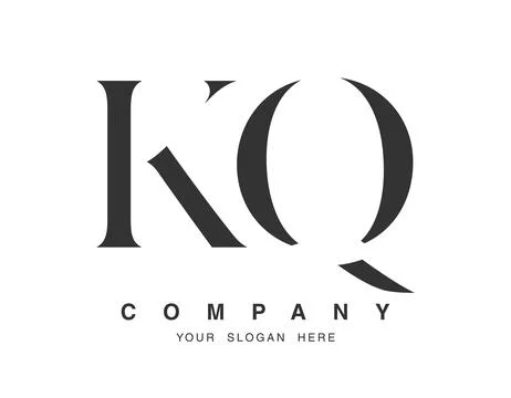 KQ logo design. Initial letter k and q serif font style. Creative classic c.. Stock Illustration