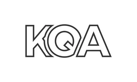 KQA logo design template with strong and modern bold text. Initial based ve.. 库存插图