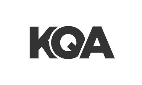 KQA logo design template with strong and modern bold text. Initial based ve.. Stock Illustration