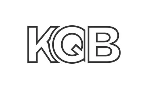 KQB logo design template with strong and modern bold text. Initial based ve.. Stock Illustration