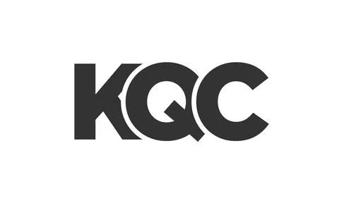 KQC logo design template with strong and modern bold text. Initial based ve.. Stock Illustration