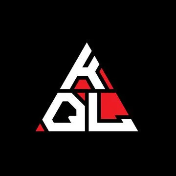 KQL triangle letter logo design with triangle shape. KQL triangle logo desi.. Stock Illustration