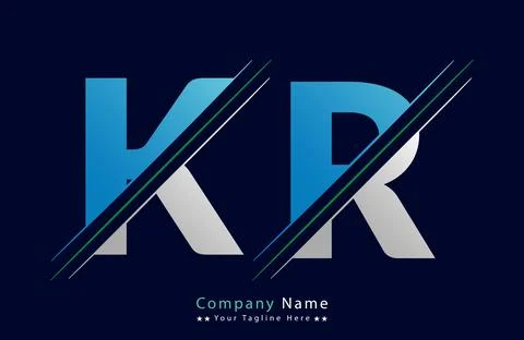 KR Letter logo design vector template. Stock Illustration