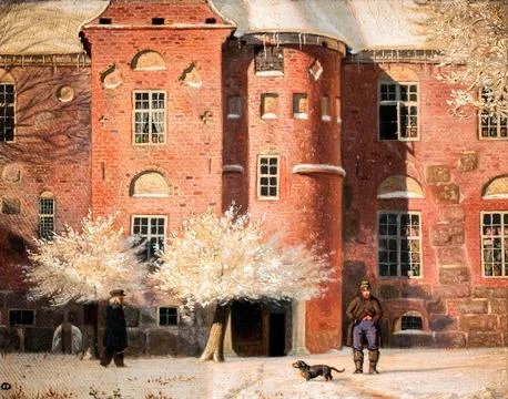 Krabbesholm.Winter.. Stock Illustration