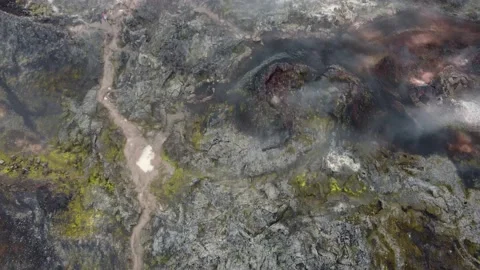 Krafla lava fields, Iceland 動画素材 210477982