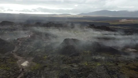 Krafla lava fields, Iceland 動画素材 210479028