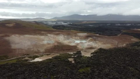 Krafla lava fields, Iceland 動画素材 210479172