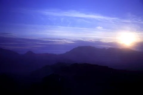 Krafla sunset Stock Photos