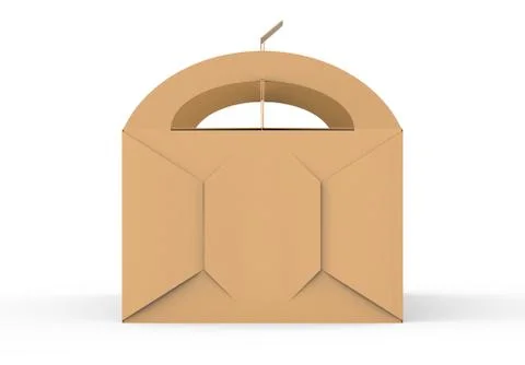 Kraft box with handle Illustration