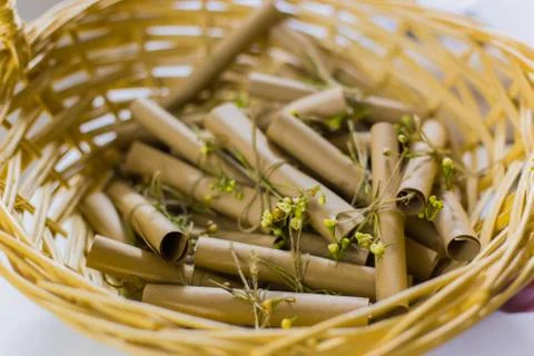 Kraft paper notes Stock Photos