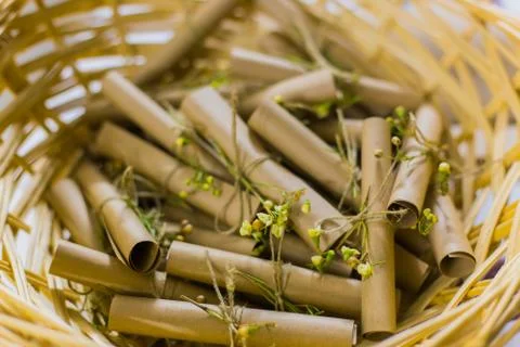 Kraft paper notes Stock Photos