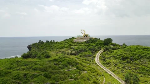 Krakal beach statue Stock Footage 147087609