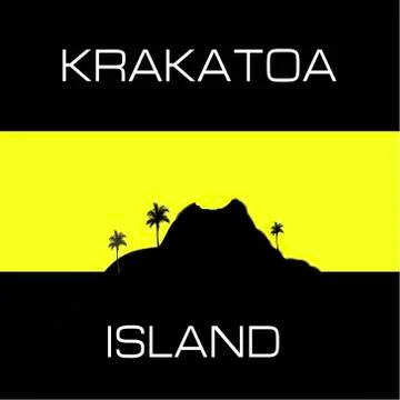Krakatoa Island Illustrazione stock