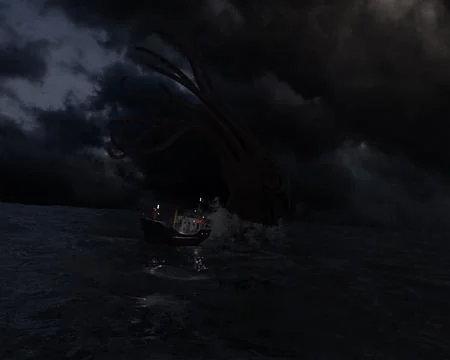Kraken Rising Stock Illustration