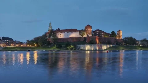 Krakow Blue hour Stock Footage 108638019