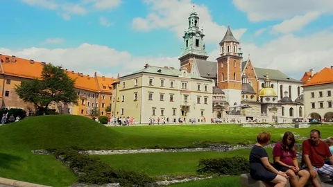 Krakow castle Stock Footage 95554189