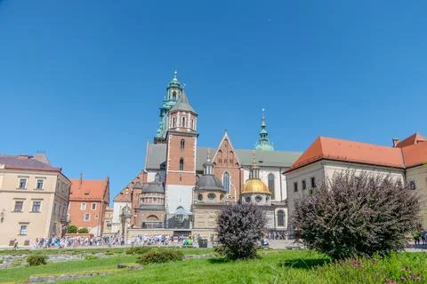 Krakow, Poland, August 5, 2025. Wawel Royal Castle and its Cathedral. Cathedr Stock Photos
