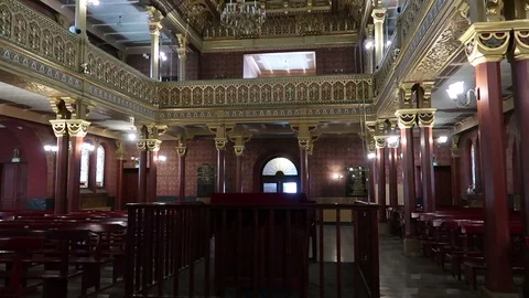 Krakow, Poland, interior of Tempel Synagogue Stock-Footage 89846039