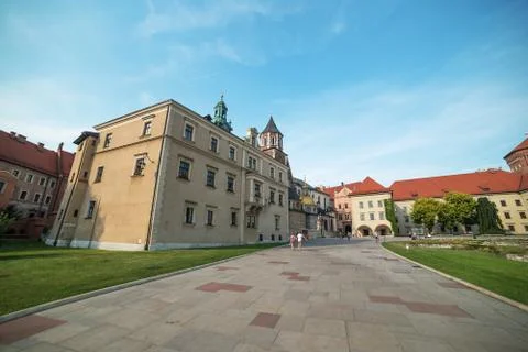 Krakow, Poland: Wawel Castle in the Summer Stock Photos