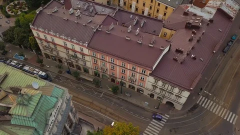 Krakow shooting from drone Stock Footage 106426387