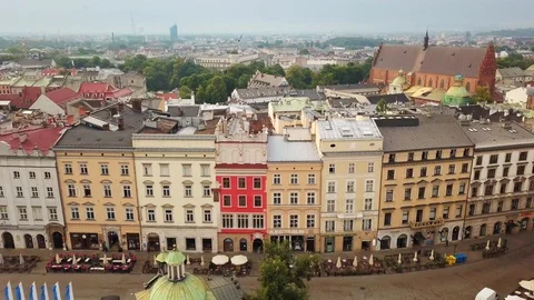 Krakow shooting from drone Stock Footage 106426402