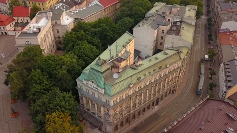 Krakow shooting from drone Stock Footage 106426410