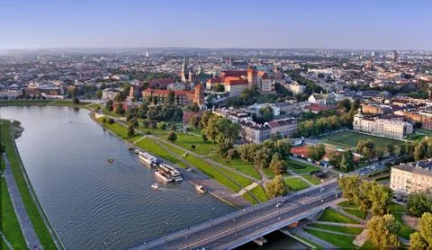 Krakow skyline Stock Photos