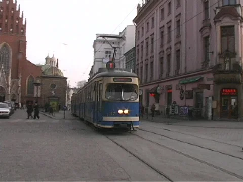 Krakow Train / Tram 3 Stock Footage 566635