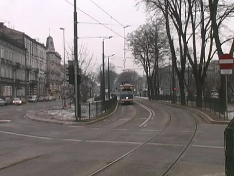 Krakow Train / Tram Stock Footage 566645