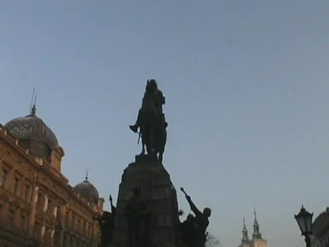 Krakow War Statue Stock Footage 566643